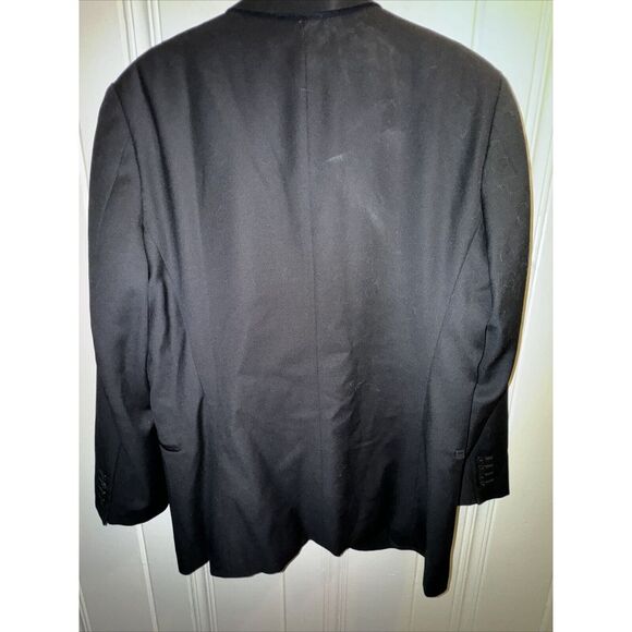 Armani Collezioni Current Solid Black Woven 2-Btn Wool Blazer Jacket 42R - Picture 8 of 8